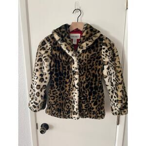 VTG Kids Cherokee faux fur coat 1990s sz 4/5